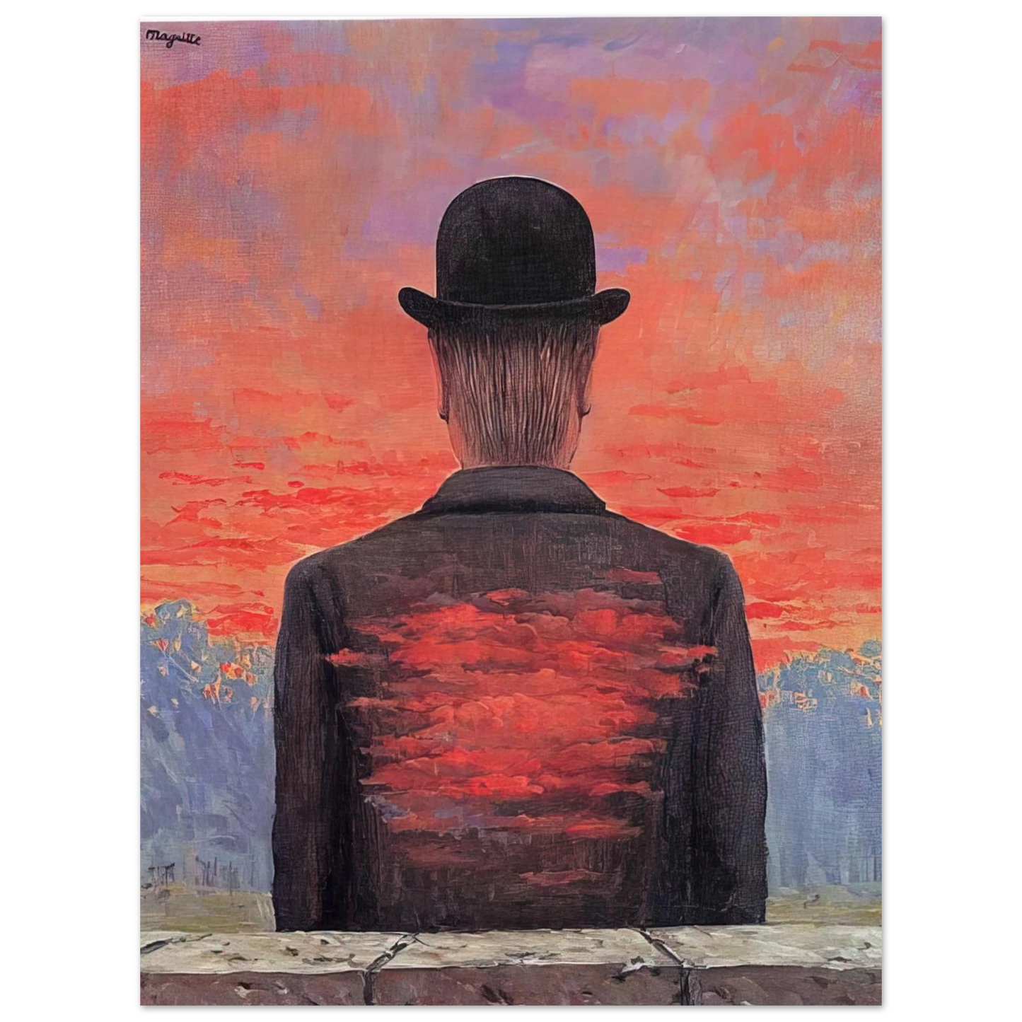 Rene Magritte - THE POET RECOMPENSED 1956 75x100 cm / 30x40inches Fine Art Poster