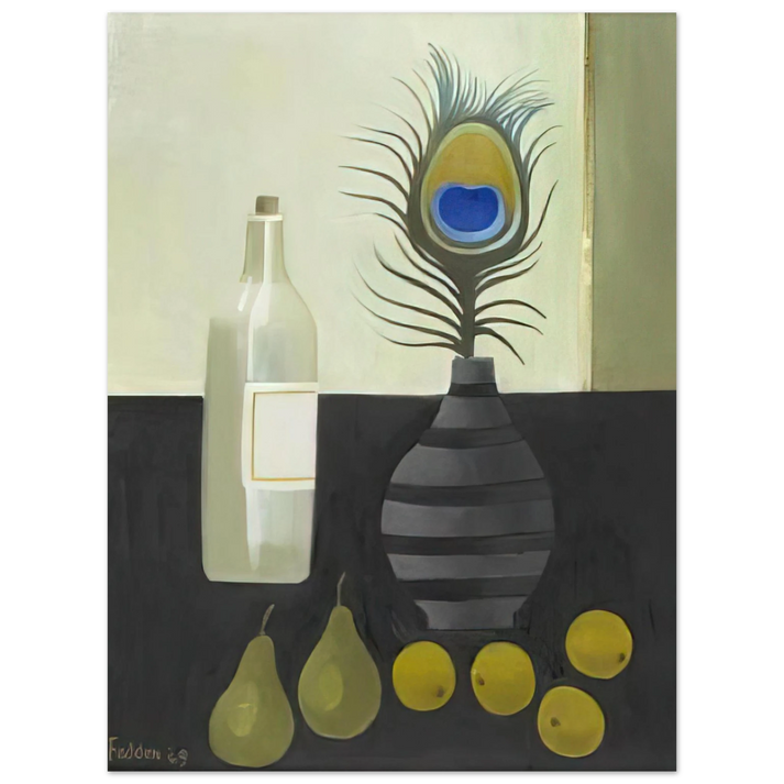 Mary Fedden - Peacock Feather Still Life - 2009 75x100 cm / 30x40inches Fine Art Poster