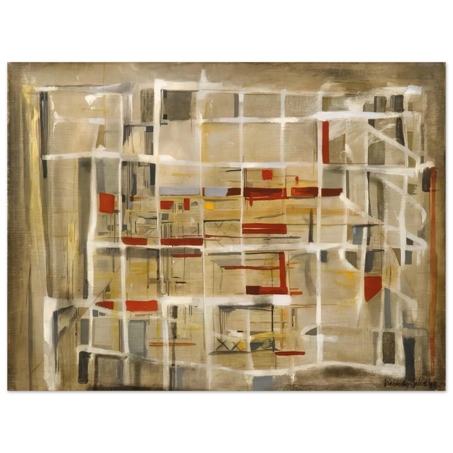 Maria Helena Vieira da Silva - Interieur à la spirale - 1949 75x100 cm / 30x40inches Fine Art Poster