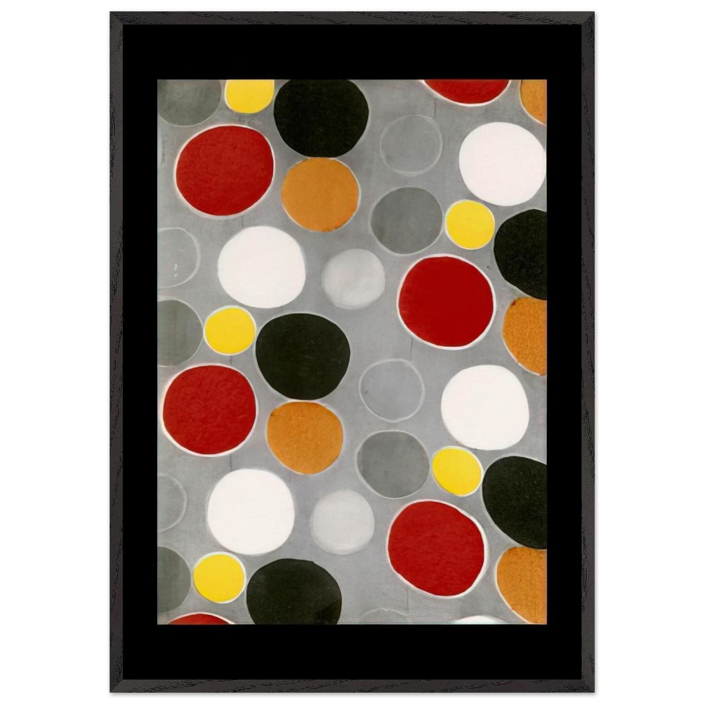 FABRIC PATTERN - Sonia Delaunay 70x100 cm / 28x40 inches Framed Art Print – Black Wooden Frame
