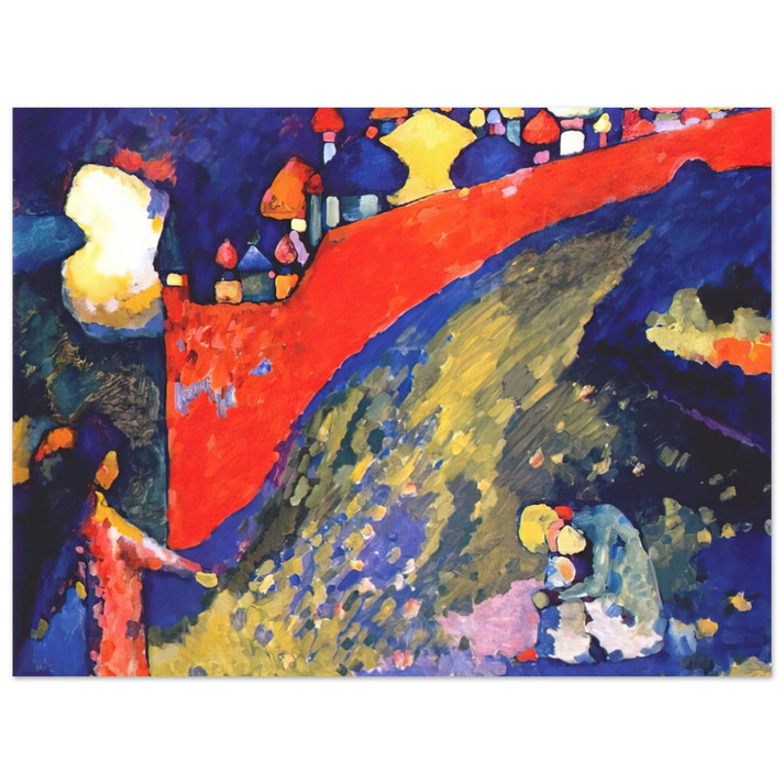 Wassily Kandinsky - RED WALL DESTINY 1909 75x100 cm / 30x40inches Fine Art Poster