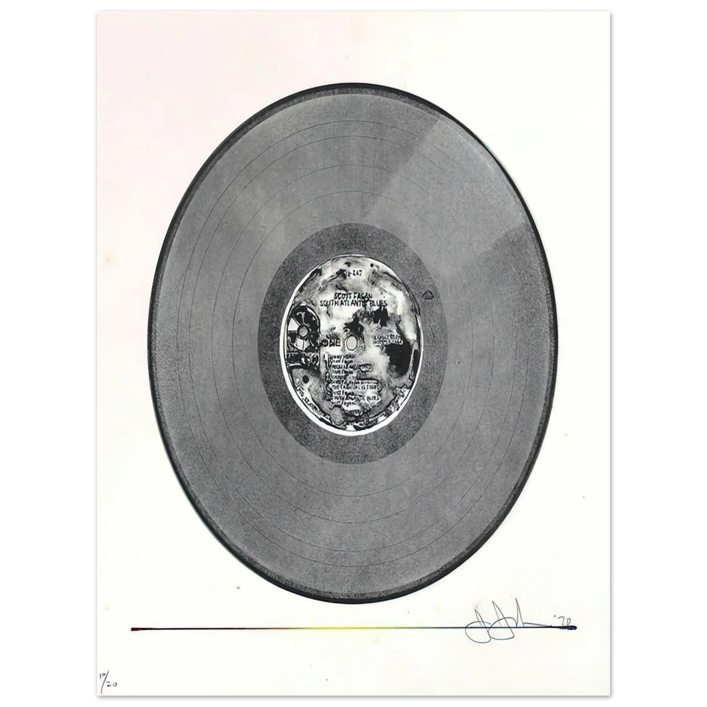 Jasper Johns - SCOTT FAGAN RECORD 1970 75x100 cm / 30x40inches Fine Art Poster
