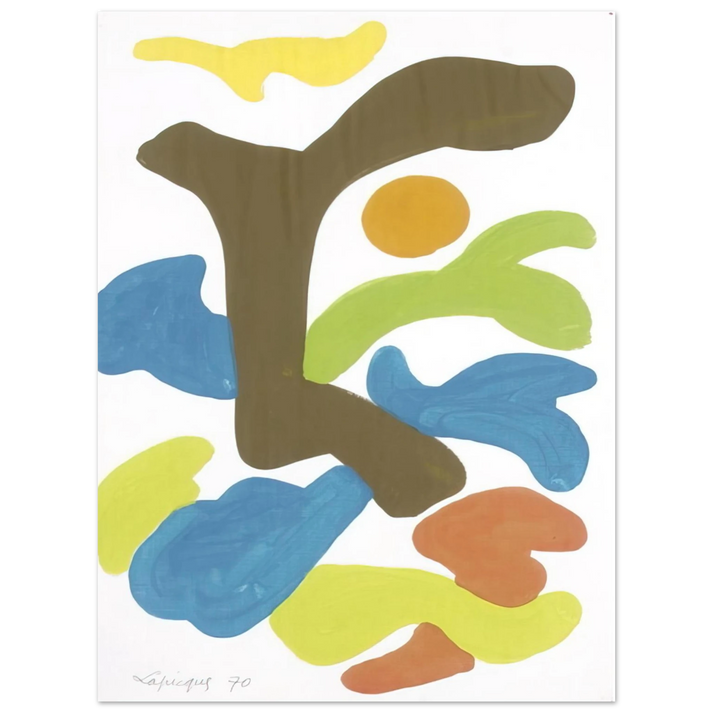 Charles Lapicque - Le premier jour - 1970 75x100 cm / 30x40inches Fine Art Poster