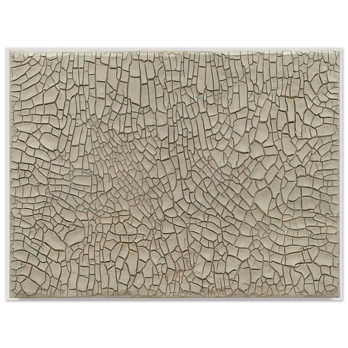 Alberto Burri - Cretto Grande Bianco - 1982 75x100 cm / 30x40inches Fine Art Poster