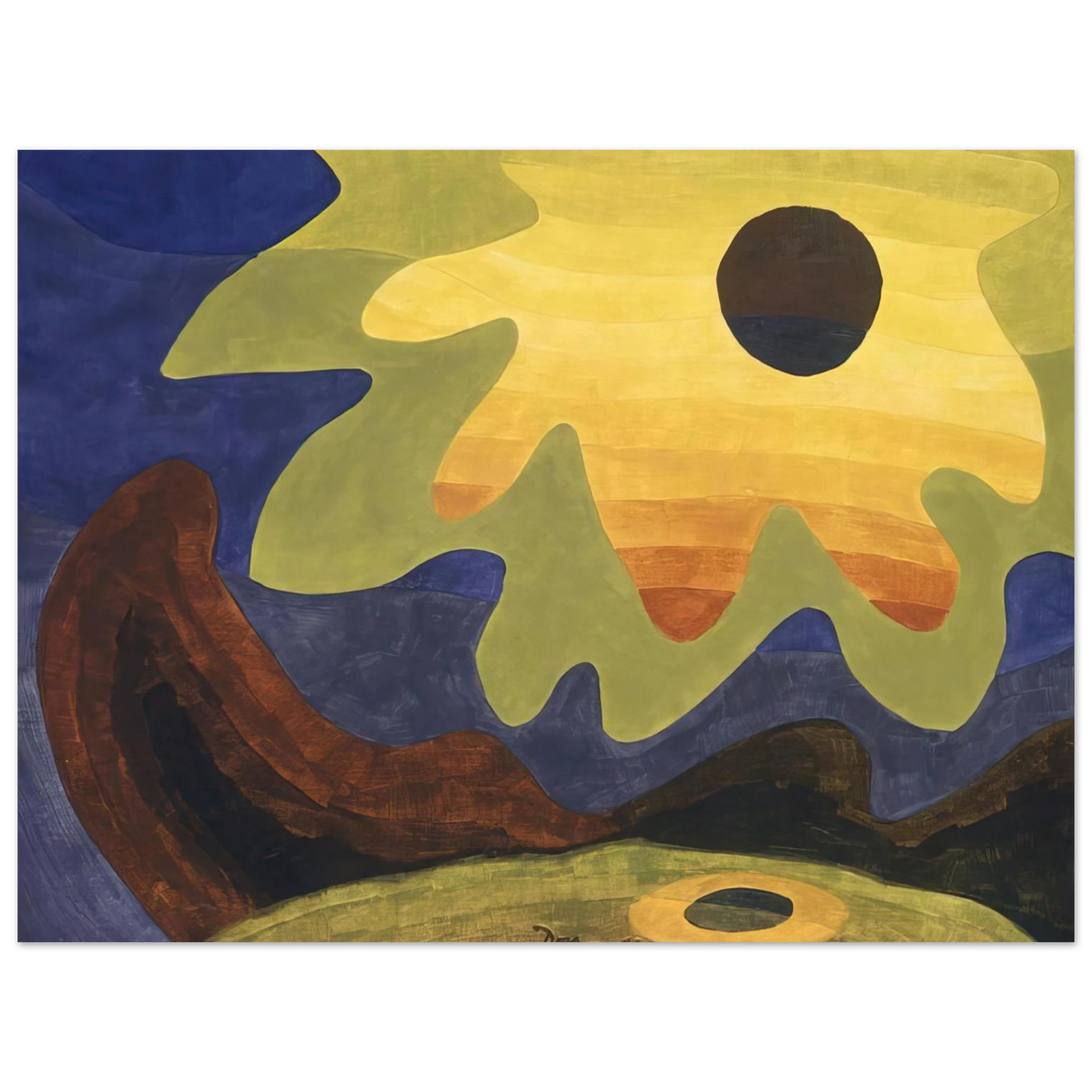 Arthur Dove - Sun - 1943 75x100 cm / 30x40inches Fine Art Poster