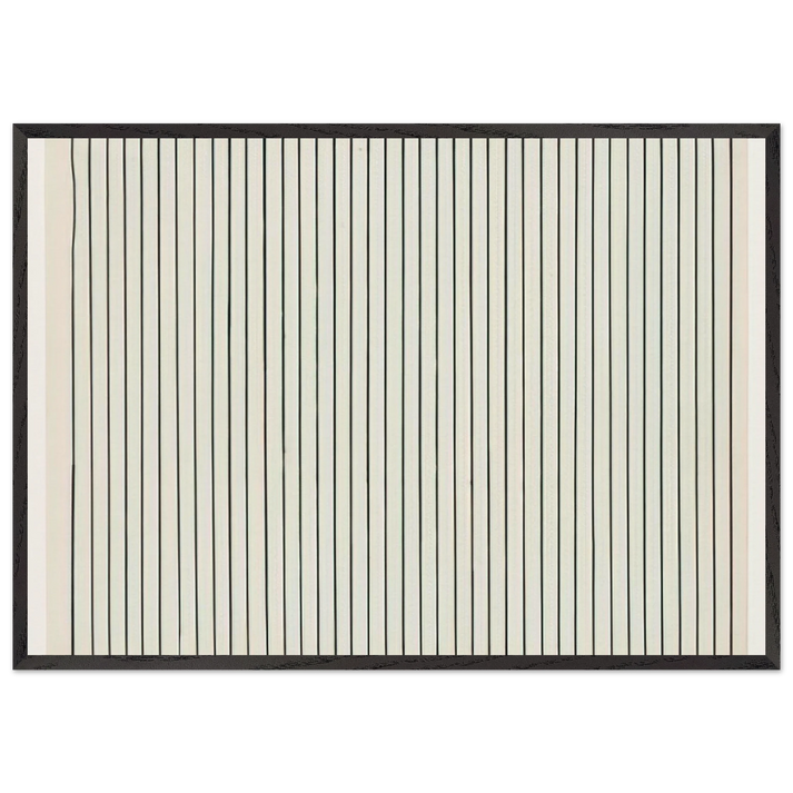 Vertical Lines from the series Line Form Color - Ellsworth Kelly 70x100 cm / 28x40 inches Framed Art Print – Black Wooden Frame
