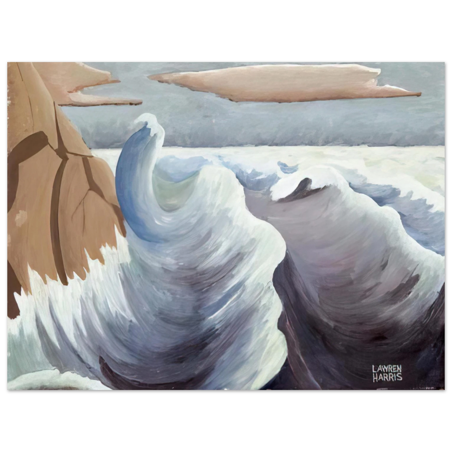 Lawren Harris - Shoreline - Art Nouveau Modern 75x100 cm / 30x40inches Fine Art Poster