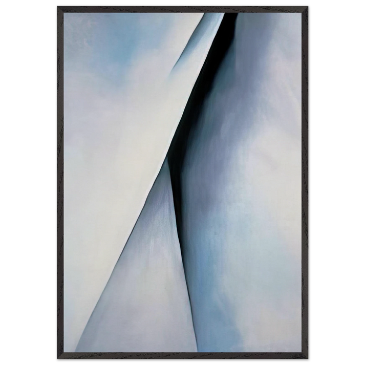 Abstraction White - Georgia OKeeffe 70x100 cm / 28x40 inches Framed Art Print – Black Wooden Frame