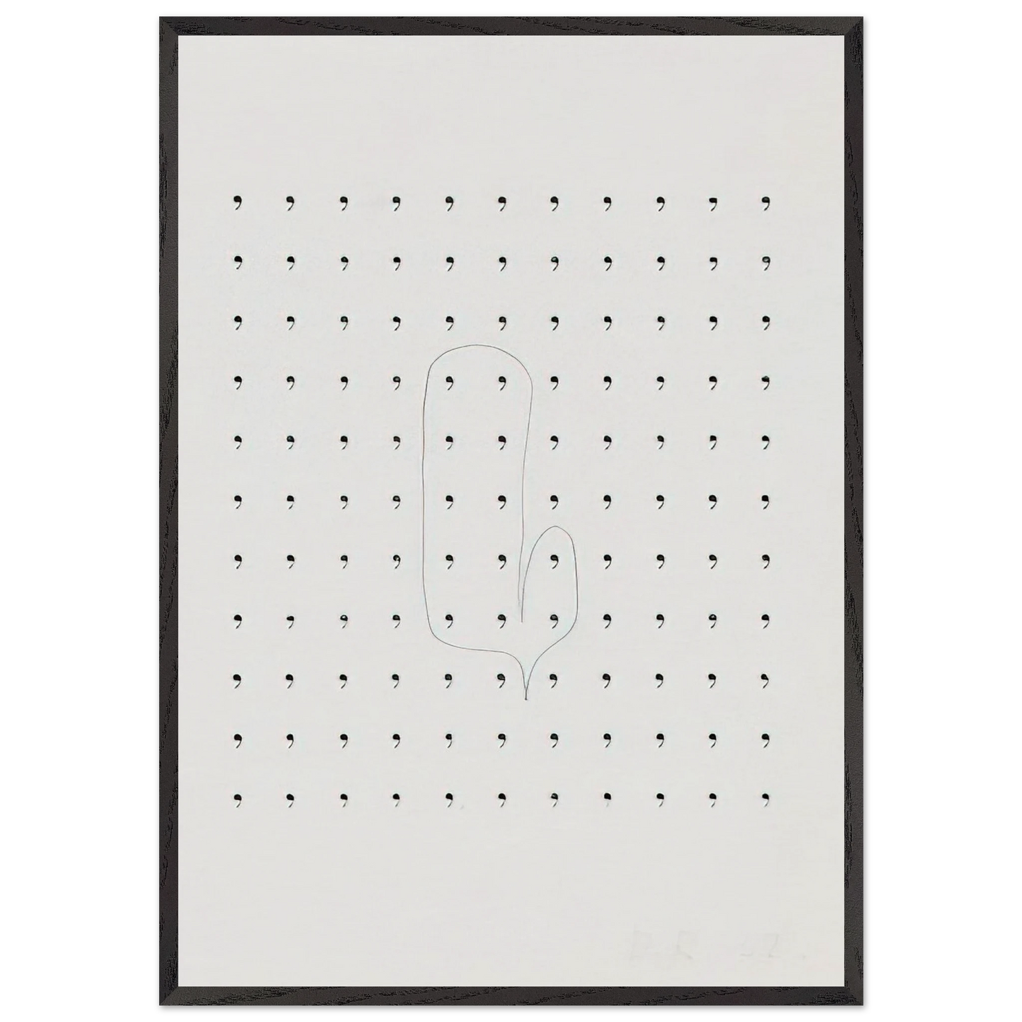 Stupidogramm - 1962 - Dieter Roth 70x100 cm / 28x40 inches Framed Art Print – Black Wooden Frame