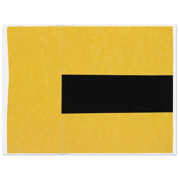 Ellsworth Kelly - Black and Yellow from the series Line Form Color 75x100 cm / 30x40inches Fine Art Poster