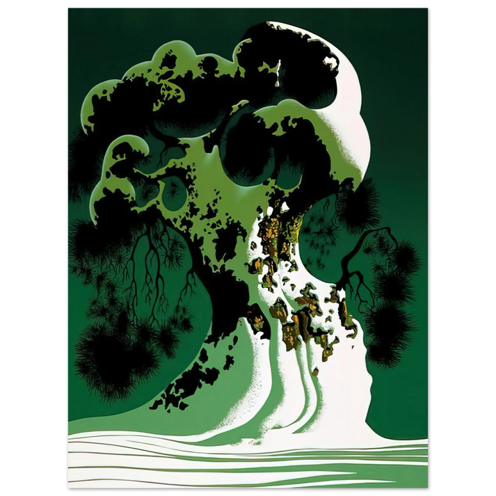 Eyvind Earle - Snow Covered Bonsai 75x100 cm / 30x40inches Fine Art Poster