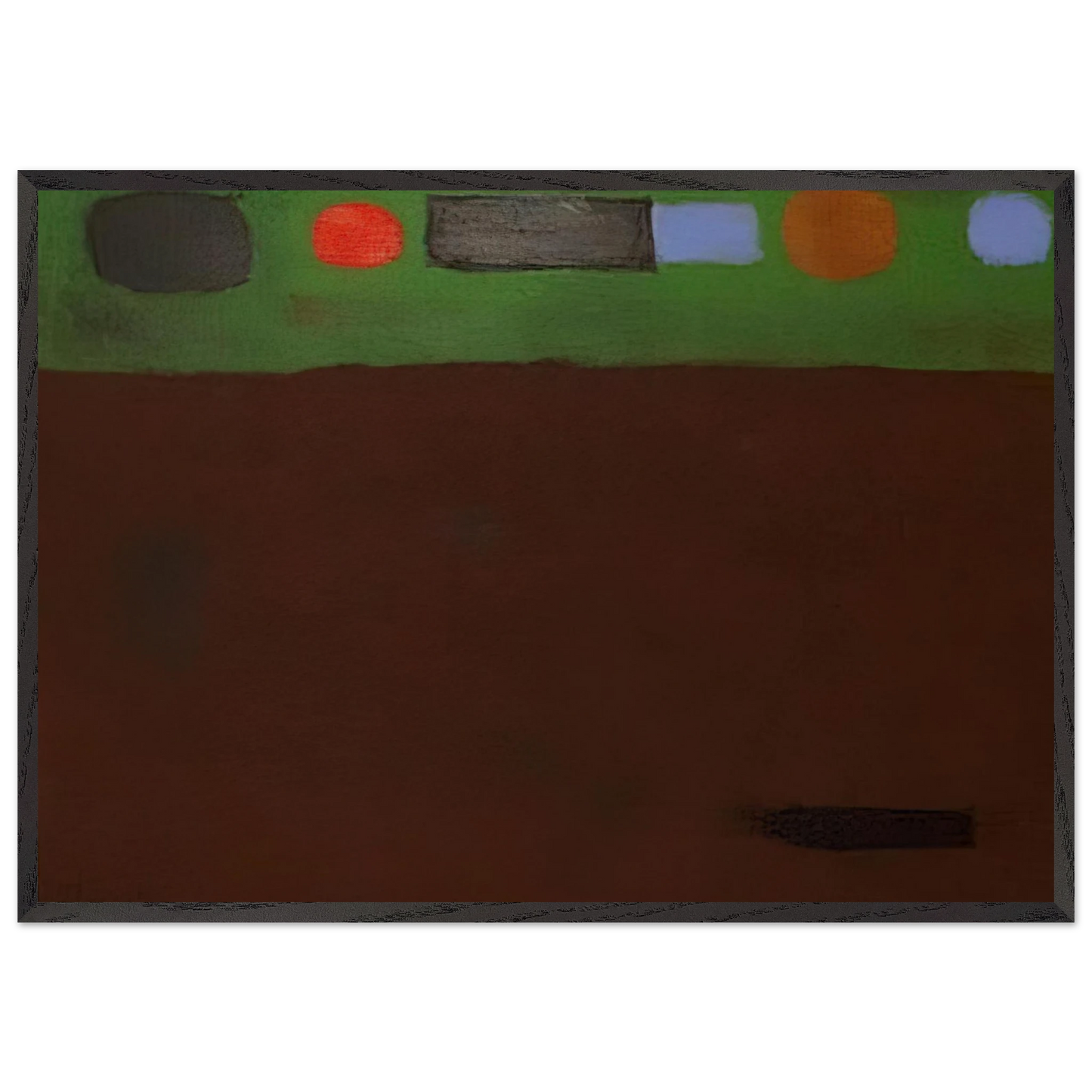 Mood - 1967 - Adolph Gottlieb 70x100 cm / 28x40 inches Framed Art Print – Black Wooden Frame