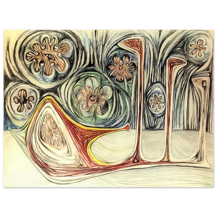 Roberto Matta - SNAIL S TRACE 1937 75x100 cm / 30x40inches Fine Art Poster
