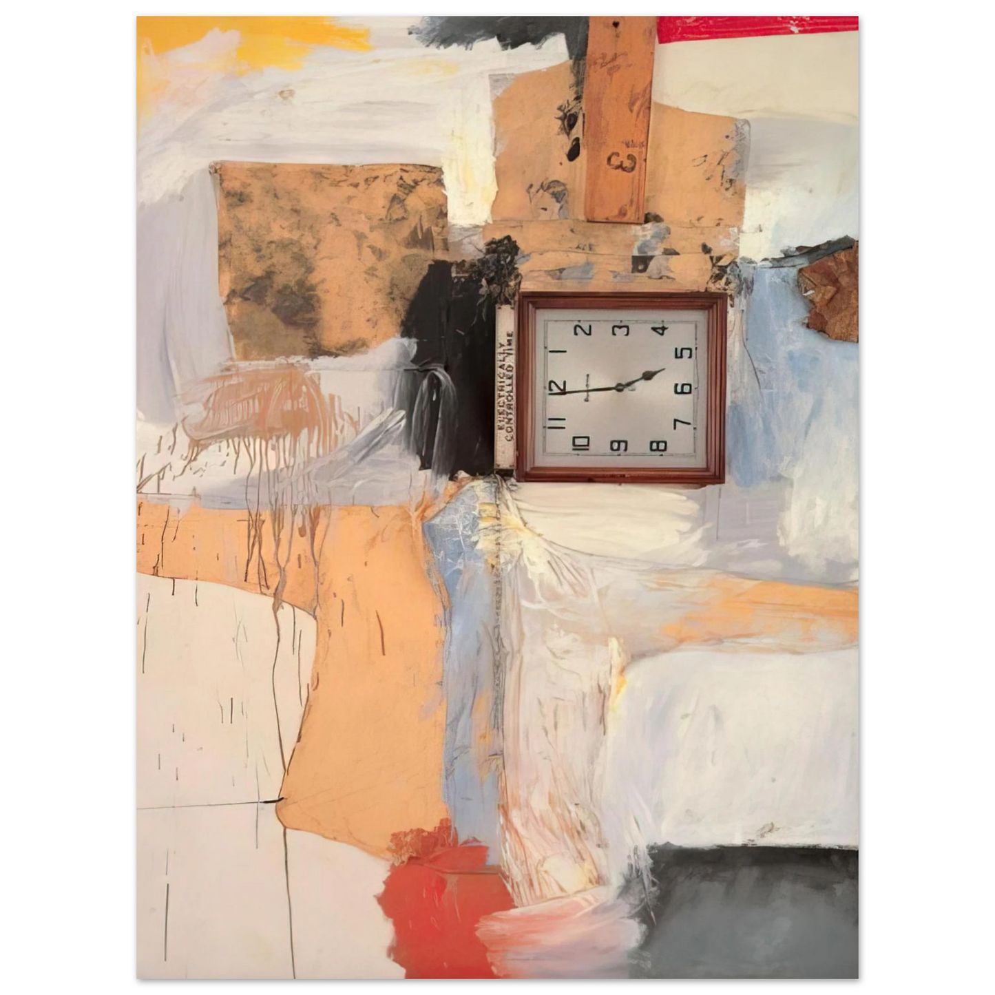 Robert Rauschenberg - THIRD TIME PAINTING 1961 75x100 cm / 30x40inches Fine Art Poster