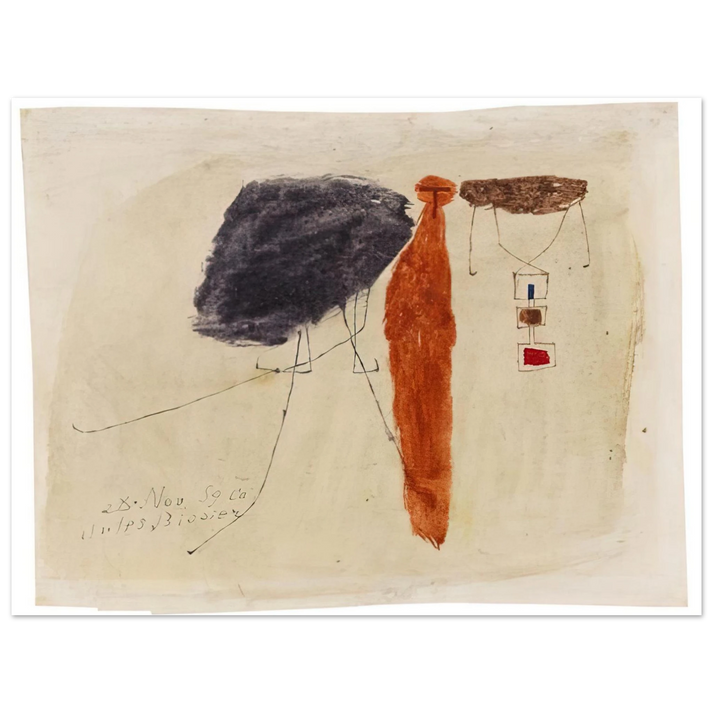 Julius Bissier - Komposition - 1959 75x100 cm / 30x40inches Fine Art Poster