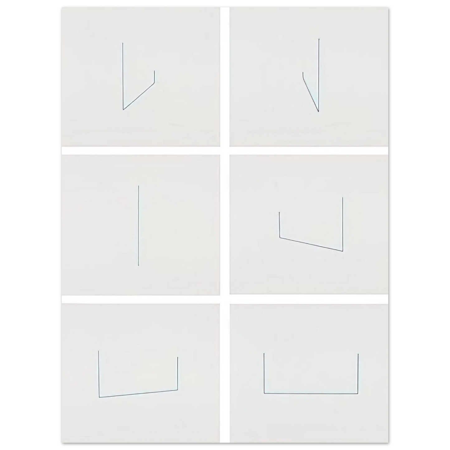 Fred Sandback - Six Lithographs - 1975 75x100 cm / 30x40inches Fine Art Poster