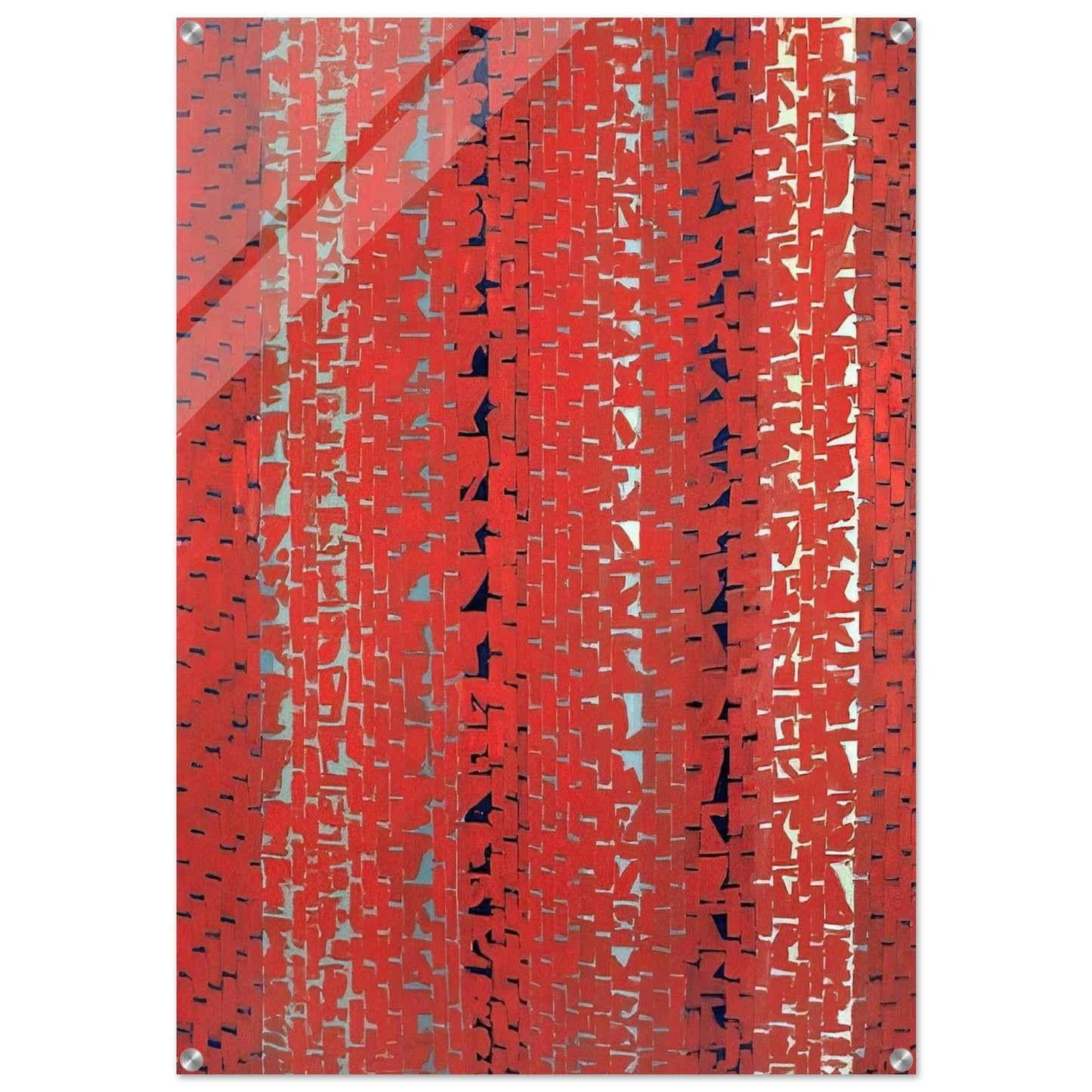 RED SUNSET OLD POND CONCERTO 1972 - Alma Woodsey Thomas Acrylic Print - 70x100 cm / 28x40″ inches