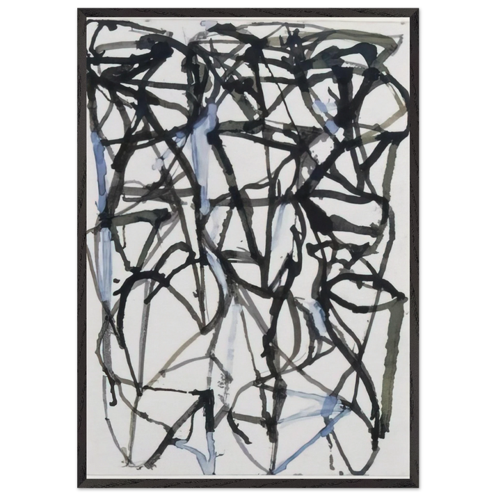 Workbook--Hydra Tampere NYC Bucks Co - 1988 - Brice Marden 70x100 cm / 28x40 inches Framed Art Print – Black Wooden Frame