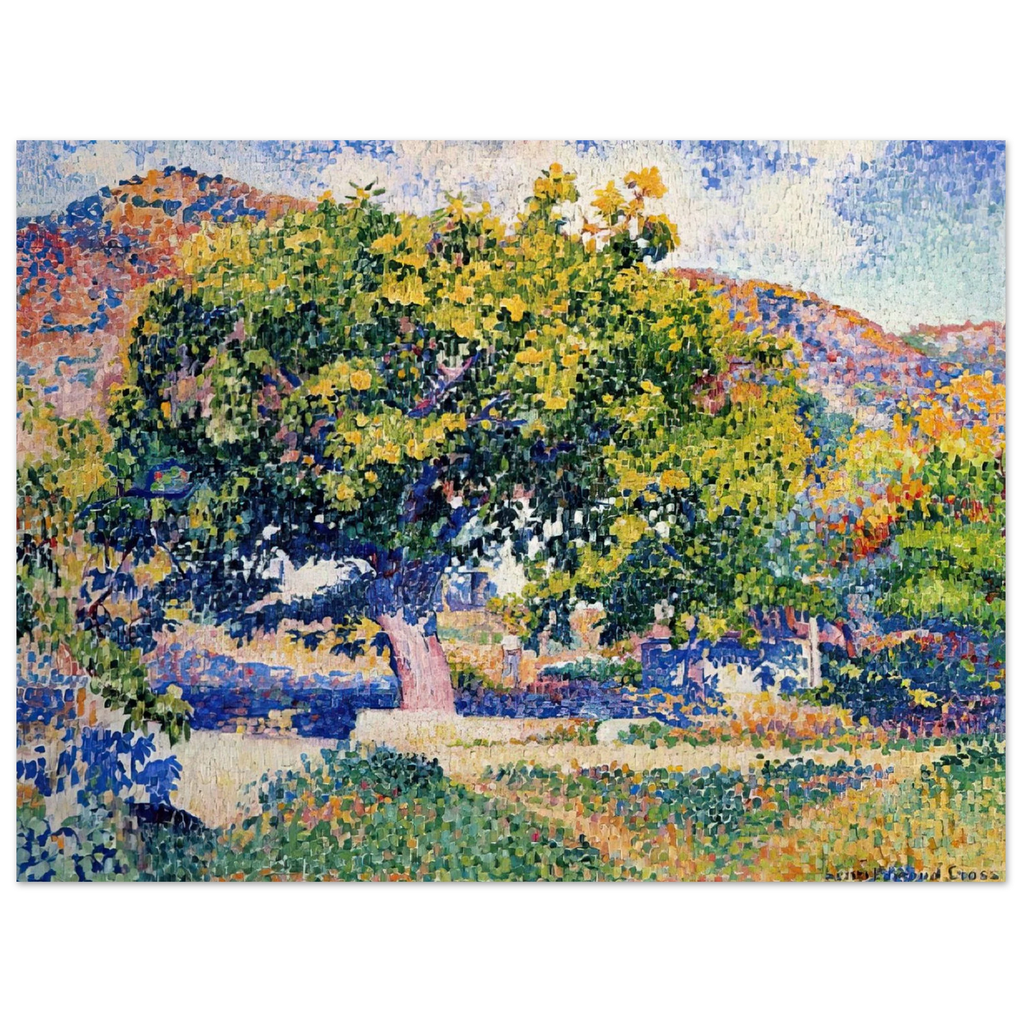 Henri-Edmond Cross - Around My House 75x100 cm / 30x40inches Fine Art Poster