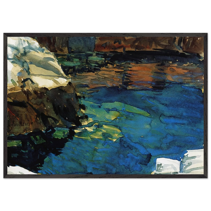 The Cove - Childe Hassam 70x100 cm / 28x40 inches Framed Art Print – Black Wooden Frame