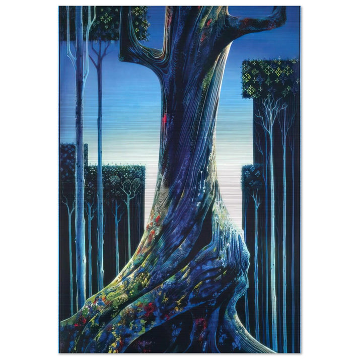 Medieval Forest - Eyvind Earle Brushed Aluminum Print - 70x100 cm / 28x40 inches | Eyvind Earle Aluminum Print | Eyvind Earle Prints