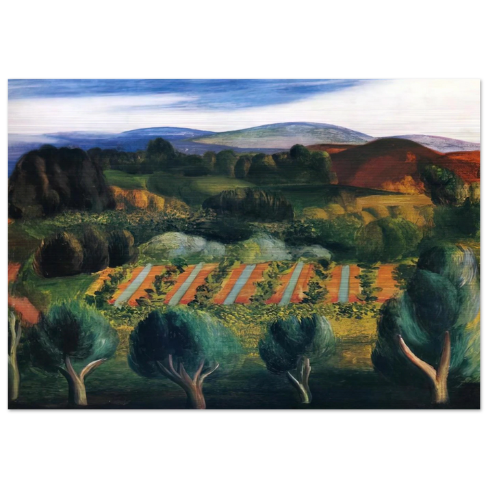 PROVENCE LANDSCAPE 1918 - Moise Kisling Brushed Aluminum Print - 70x100 cm / 28x40 inches | Moise Kisling Aluminum Print | Moise Kisling Prints