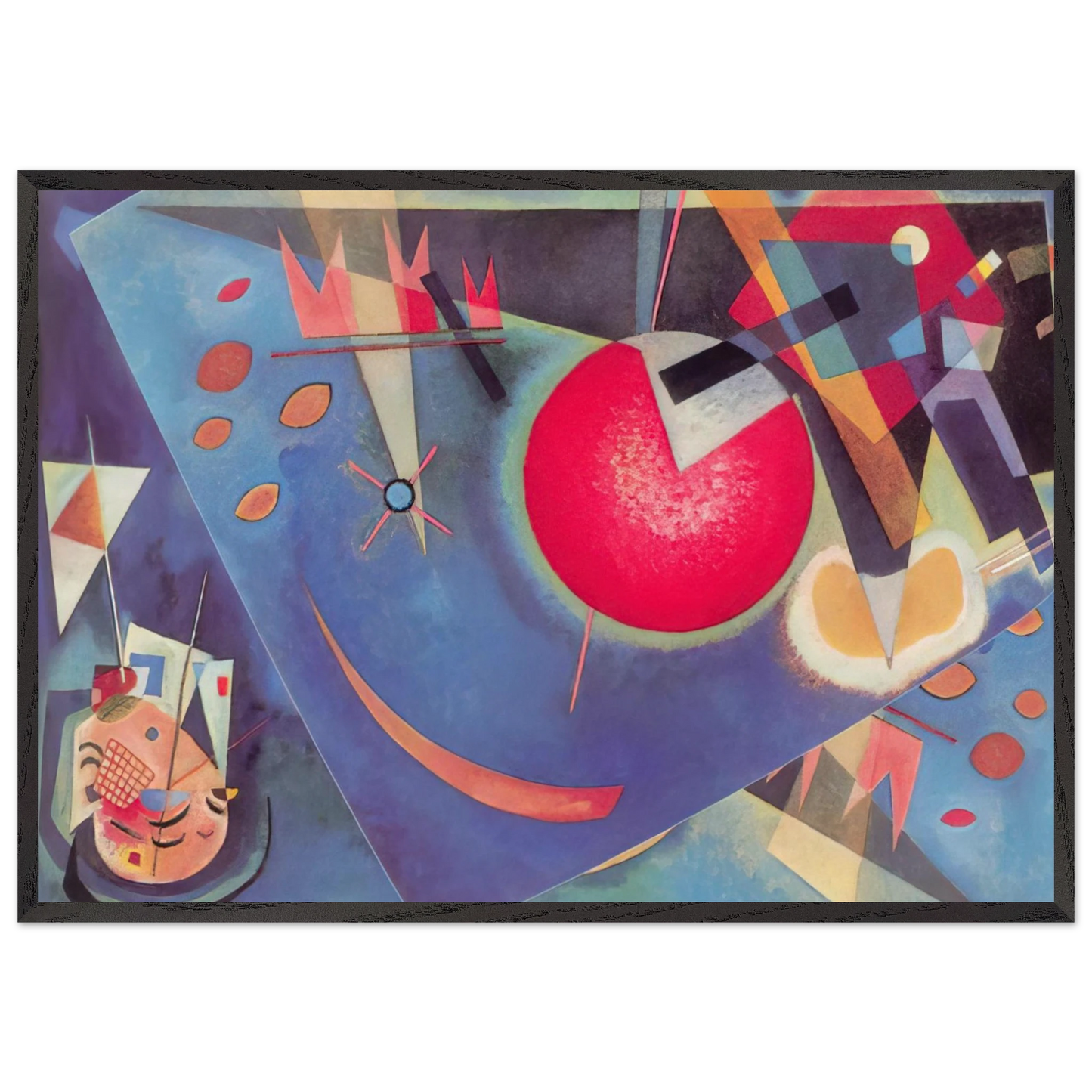 NOTDETECTED189364 - Wassily Kandinsky 70x100 cm / 28x40 inches Framed Art Print – Black Wooden Frame