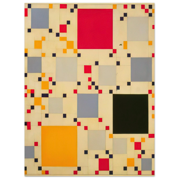 Leon Polk Smith - Homage to Victory Boogie-Woogie #1 - 1946 75x100 cm / 30x40inches Fine Art Poster