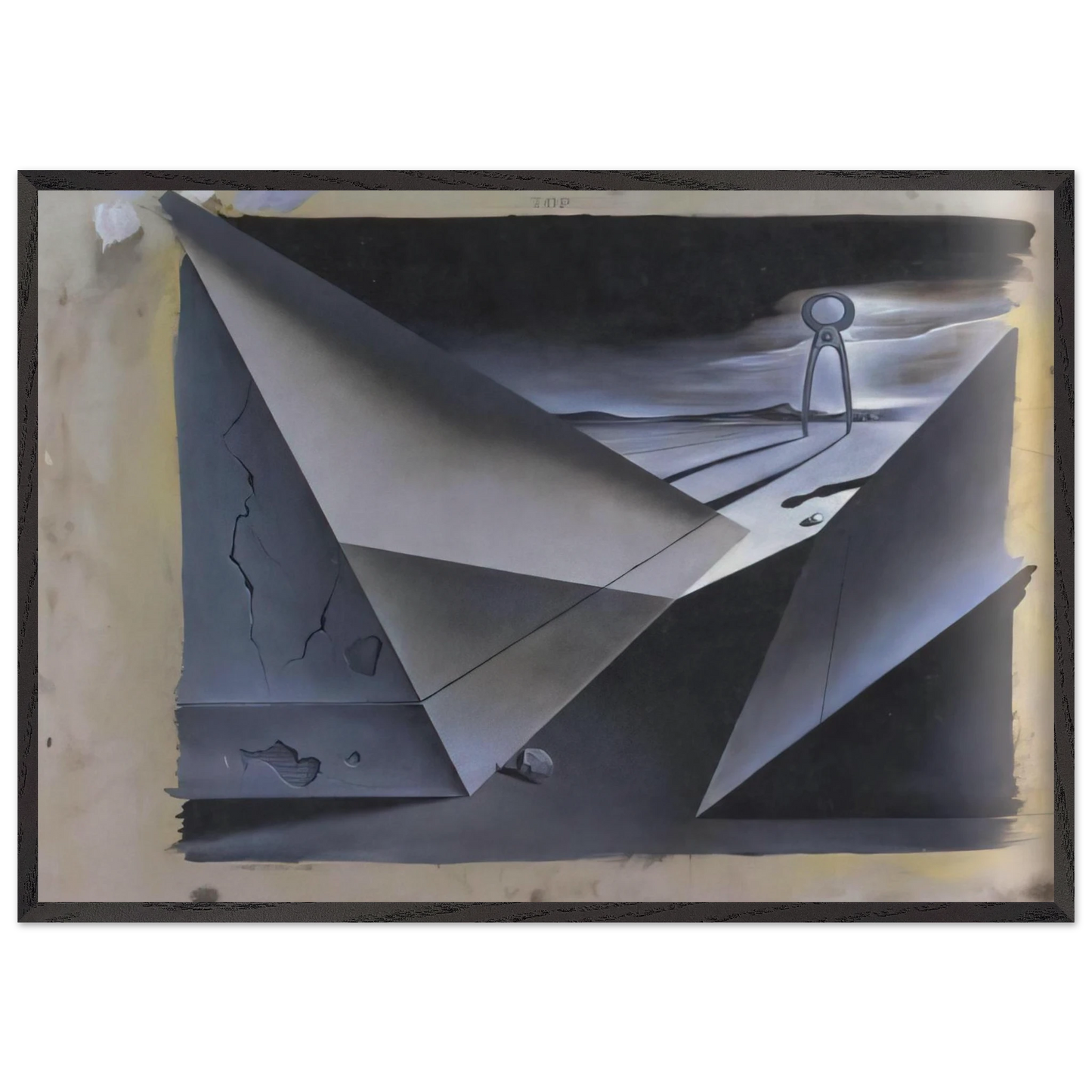 DESIGN FOR THE FILM SPELLBOUND 2 - Salvador Dali 70x100 cm / 28x40 inches Framed Art Print – Black Wooden Frame