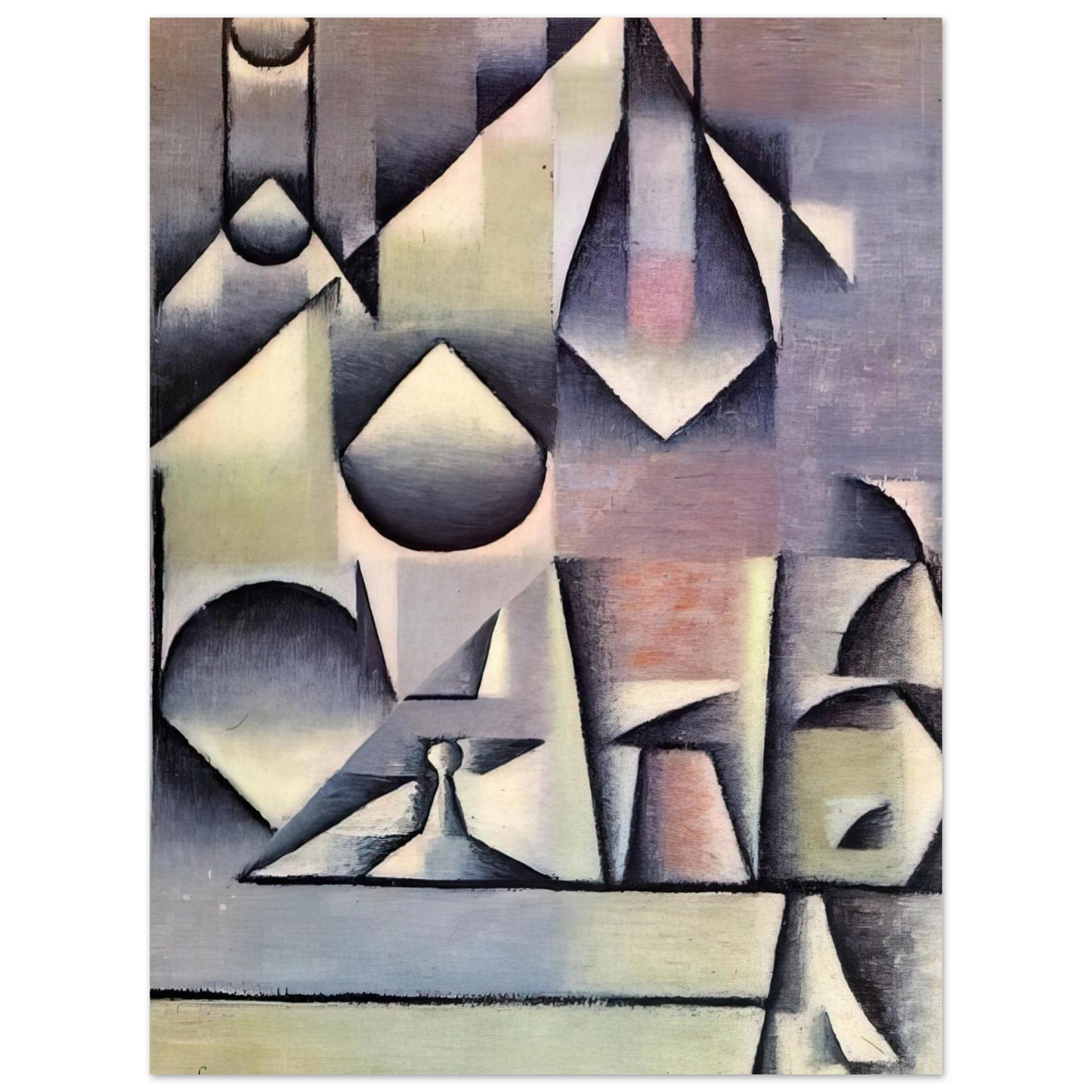 Juan Gris - BOTTLE AND PITCHER 75x100 cm / 30x40inches Fine Art Poster