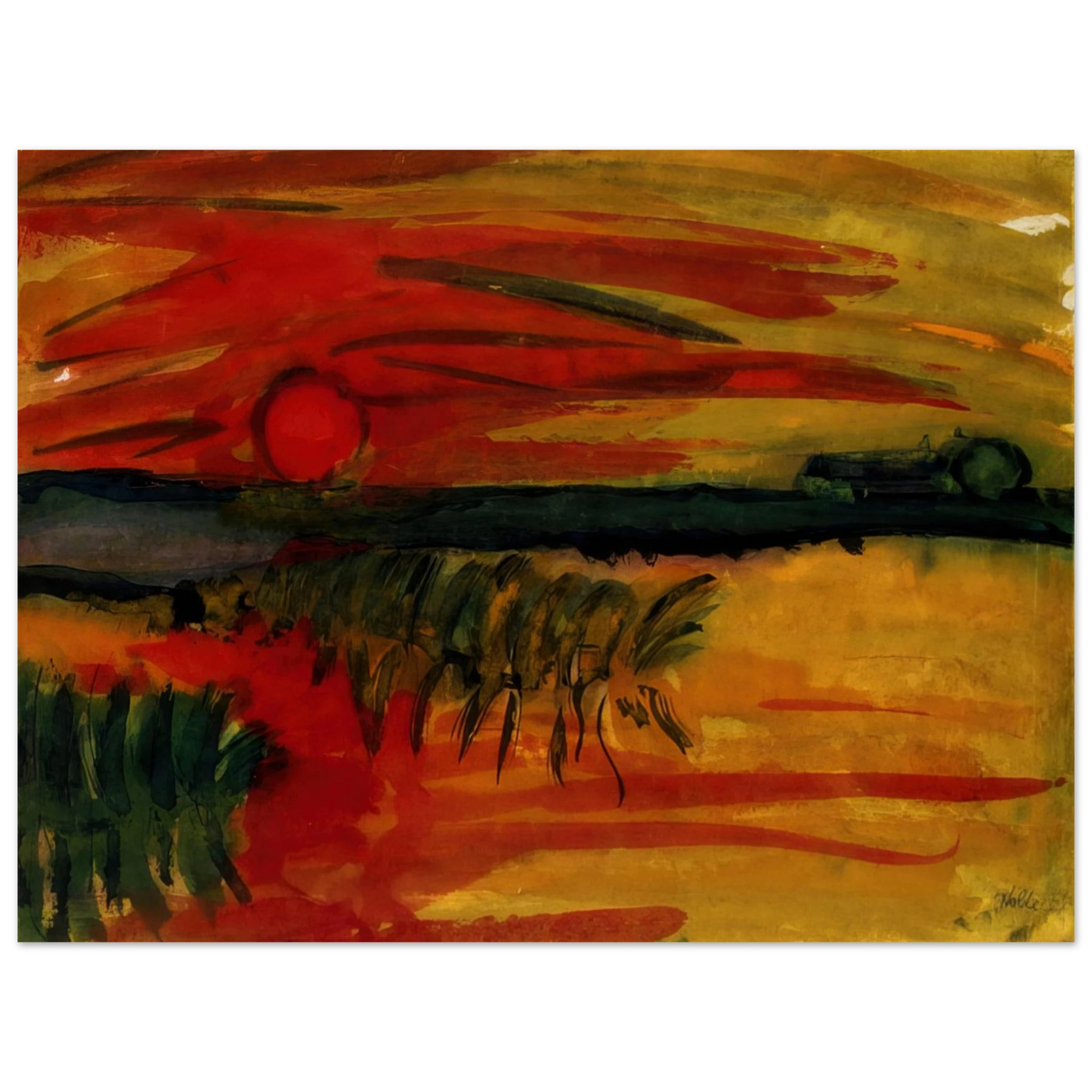 Emil Nolde - Sunset 75x100 cm / 30x40inches Fine Art Poster
