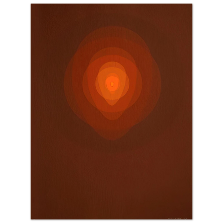 Clarence Holbrook Carter - Red Mandala - 1967 75x100 cm / 30x40inches Fine Art Poster