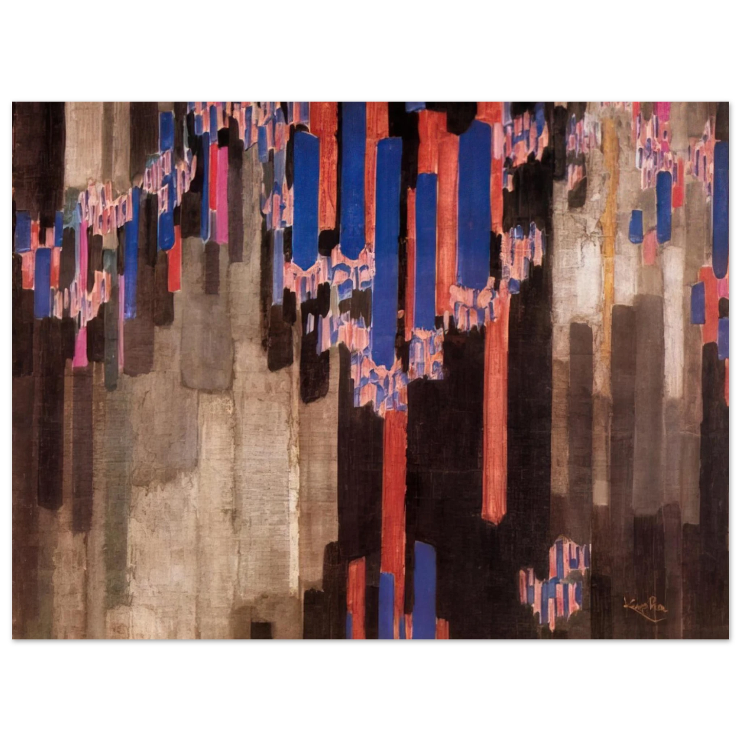 Frantisek Kupka - Ordination of verticals 75x100 cm / 30x40inches Fine Art Poster