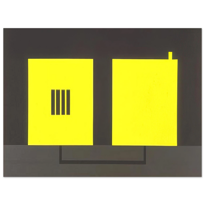 Peter Halley - Prison Cell with Smokestack Conduit - 1985 75x100 cm / 30x40inches Fine Art Poster