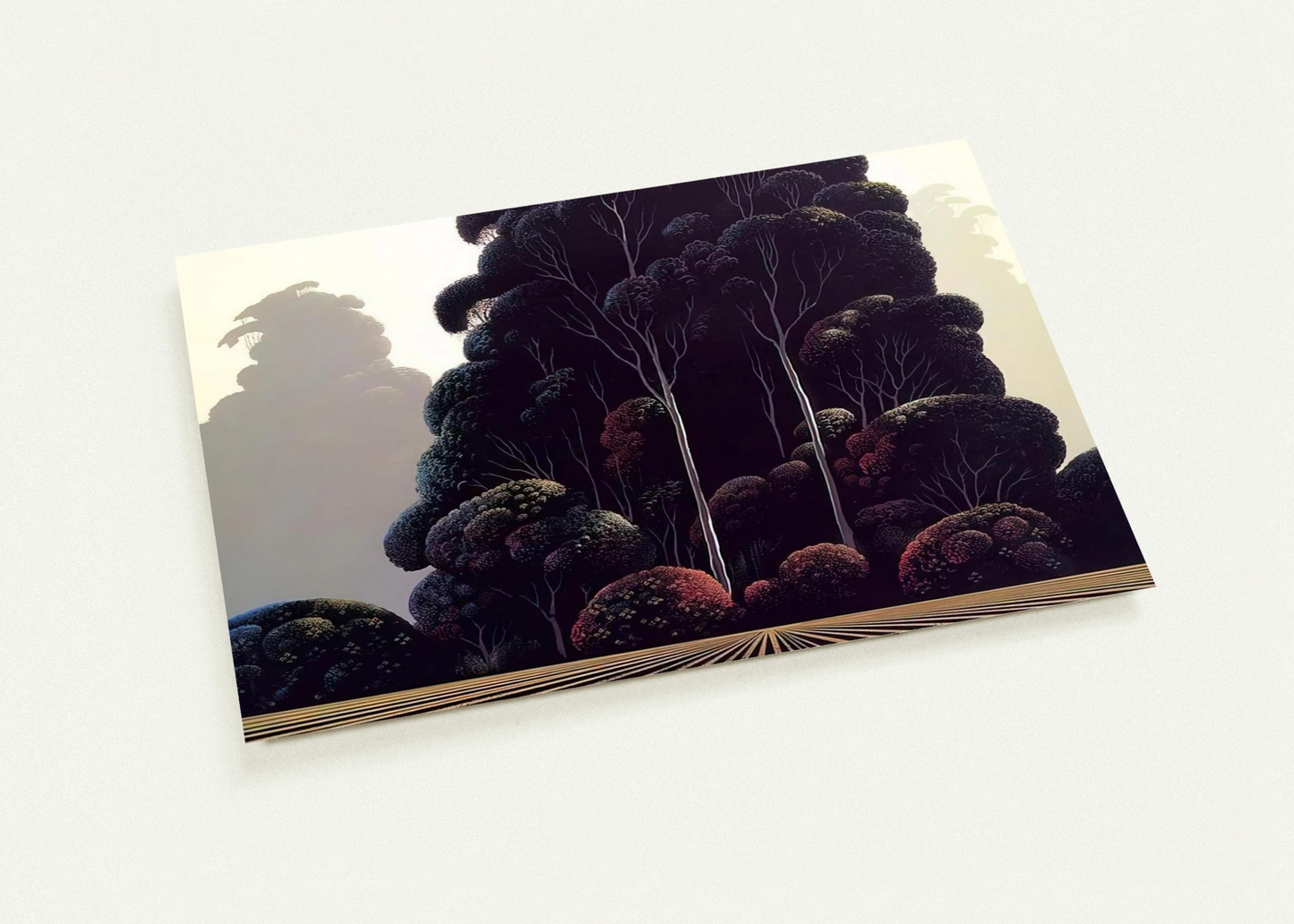 Autumn By Eyvind Earle Pack of 10 Post Cards | Eyvind Earle Post Cards | A6 (10.5 x 14.8 cm) - 4.1 x 5.8 inches