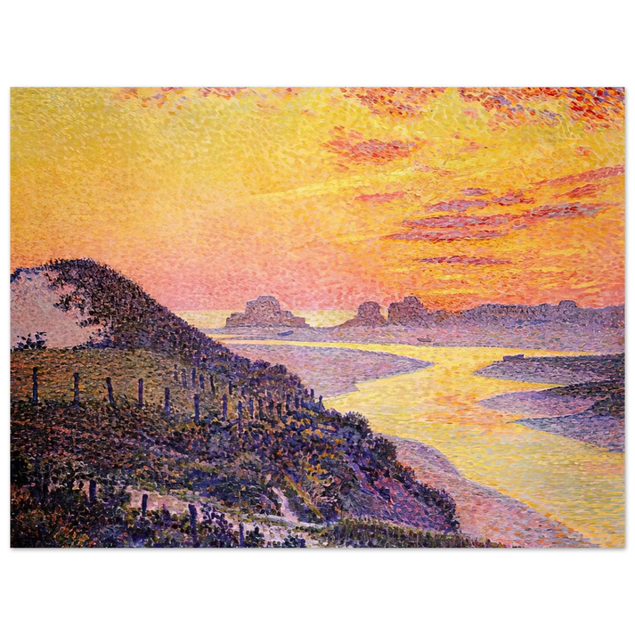 Theo van Rysselberghe - SUNSET AT AMBLETSUSE 1899 75x100 cm / 30x40inches Fine Art Poster