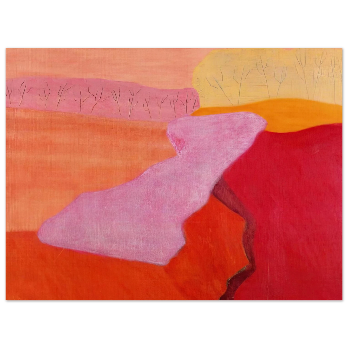 Milton Avery - Shapes of Spring - 1952 75x100 cm / 30x40inches Fine Art Poster