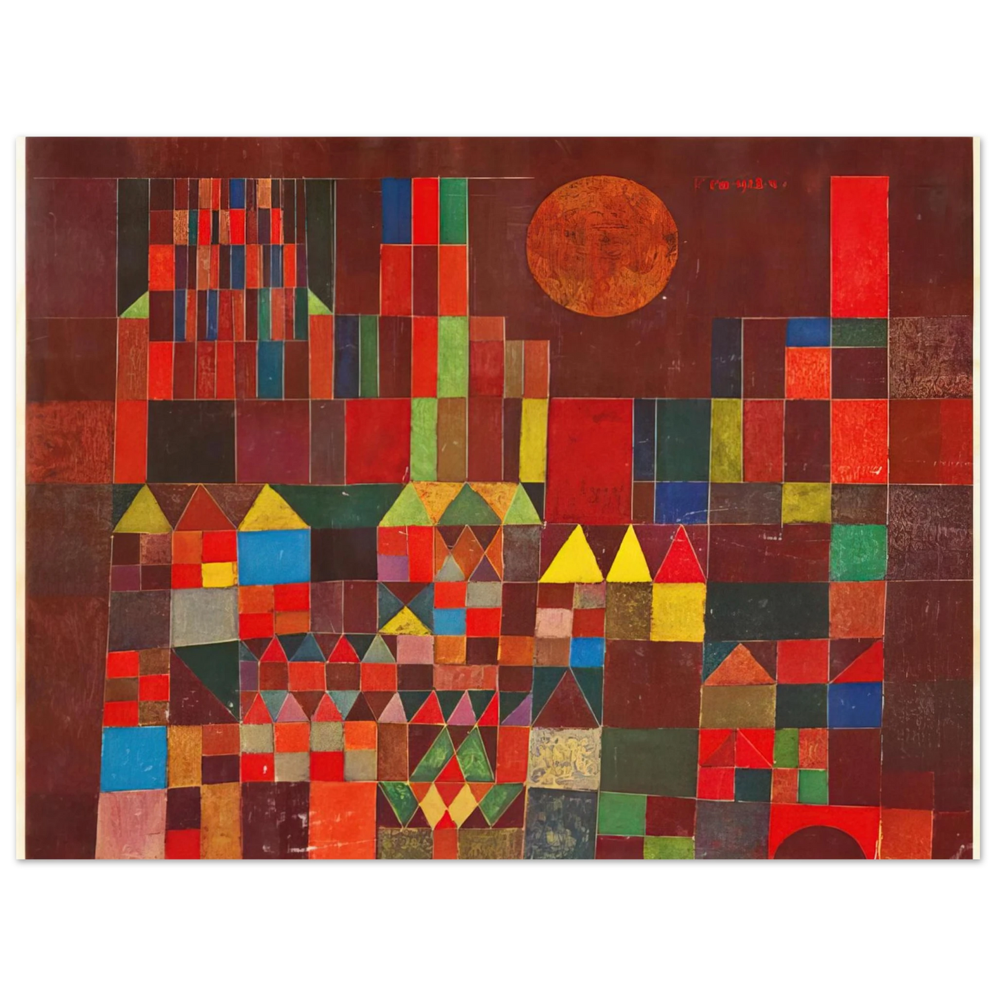 Paul Klee - CASTLE AND SUN 1928 75x100 cm / 30x40inches Fine Art Poster