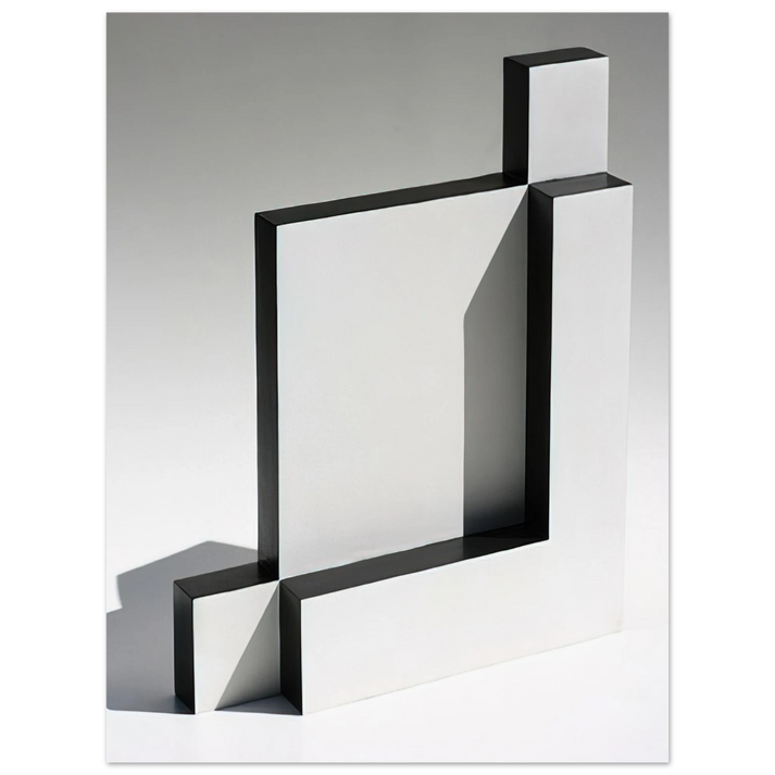 Lygia Pape - White and Black Sculpture - 1965 75x100 cm / 30x40inches Fine Art Poster