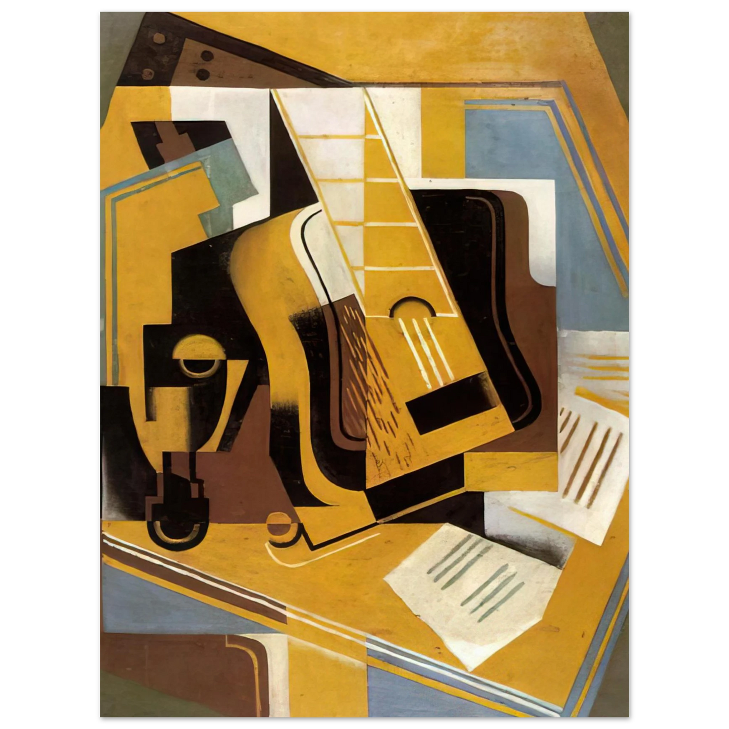 Juan Gris - PHOTOGRAPH OF THE GUITAR 1918 75x100 cm / 30x40inches Fine Art Poster