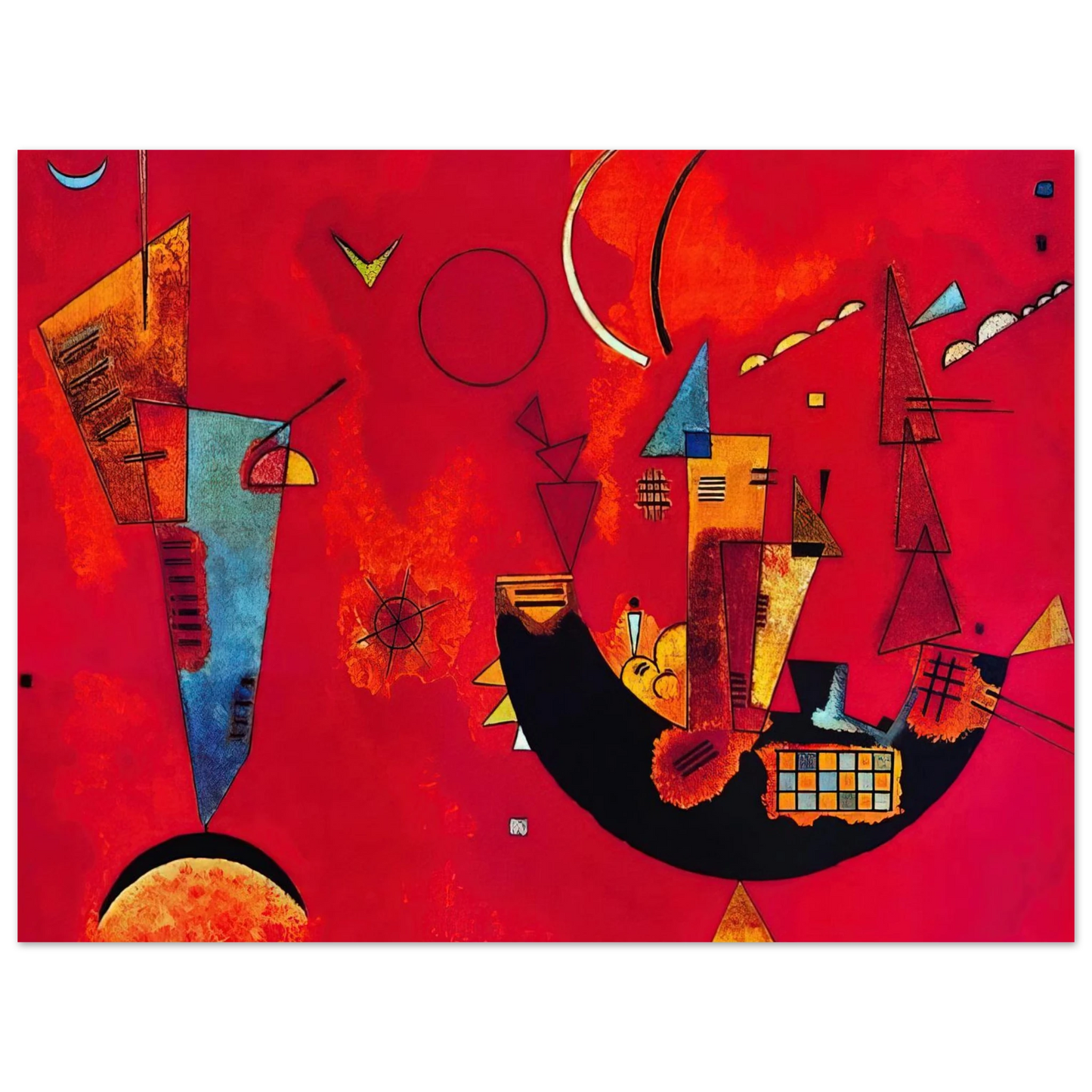 Wassily Kandinsky - MIT UND GEGEN 1929 75x100 cm / 30x40inches Fine Art Poster