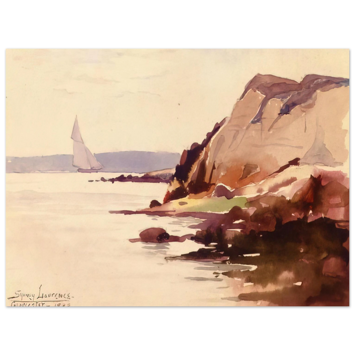 Sydney Laurence - Sailing off Gloucester Coast - 1888 75x100 cm / 30x40inches Fine Art Poster