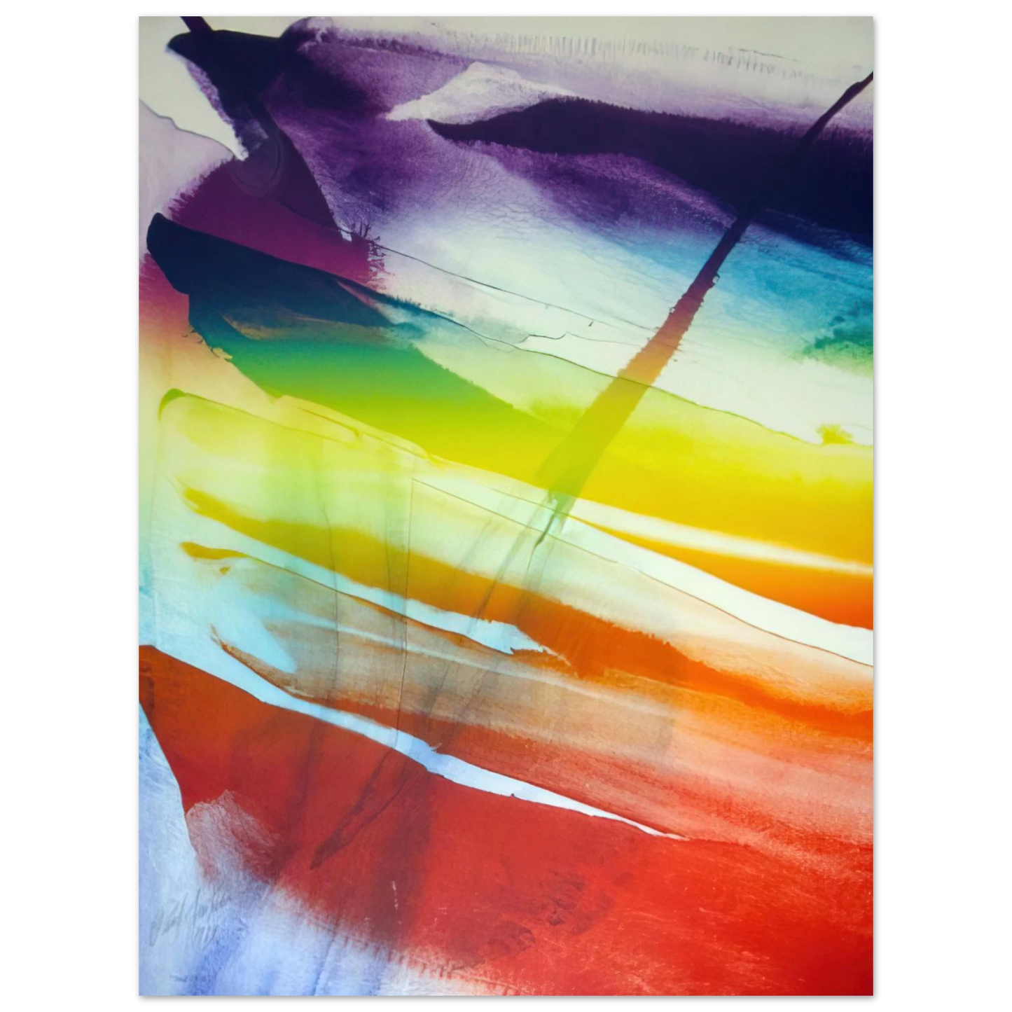 Paul Jenkins - Phenomena Franklin's Kite - 1974 75x100 cm / 30x40inches Fine Art Poster