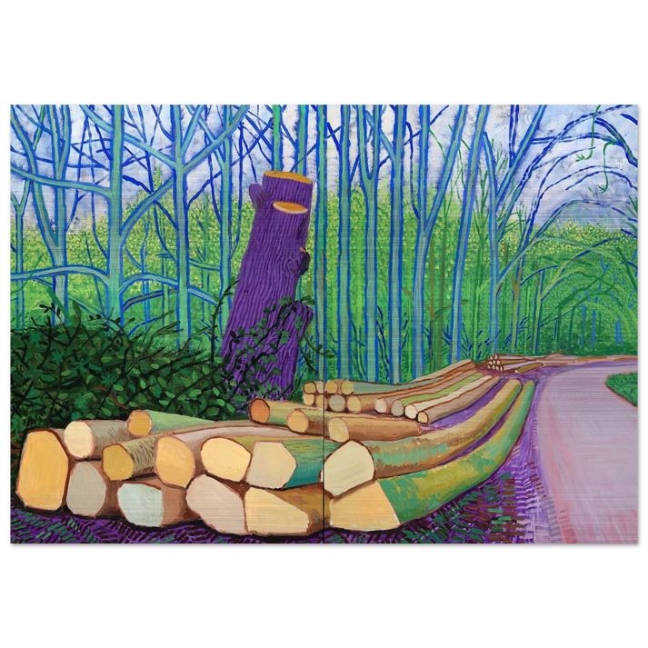 David Hockney - David Hockney Brushed Aluminum Print - 70x100 cm / 28x40 inches | David Hockney Aluminum Print | David Hockney Prints