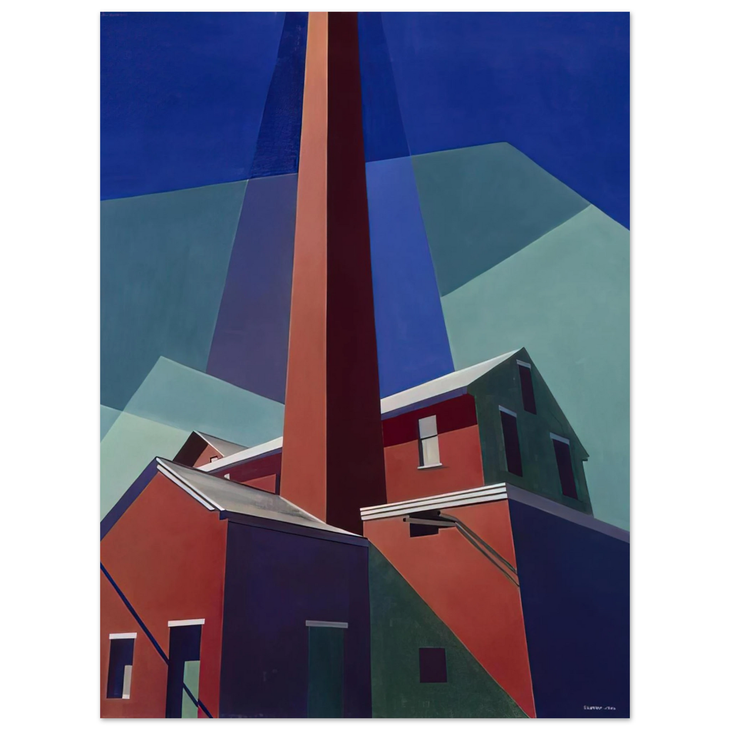 Charles Sheeler - Ballardvale - 1946 75x100 cm / 30x40inches Fine Art Poster