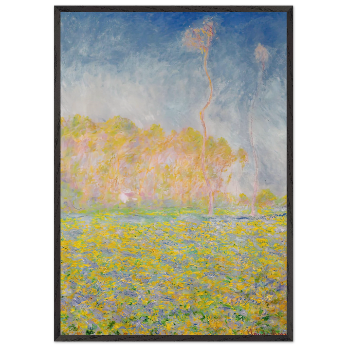 Springtime Landscape - claude monet 70x100 cm / 28x40 inches Framed Art Print – Black Wooden Frame