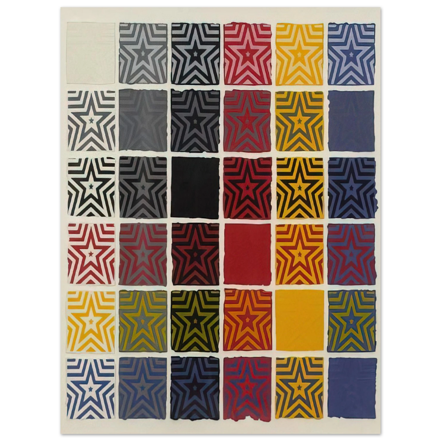 Sol LeWitt - Stars 5 Pointed 75x100 cm / 30x40inches Fine Art Poster