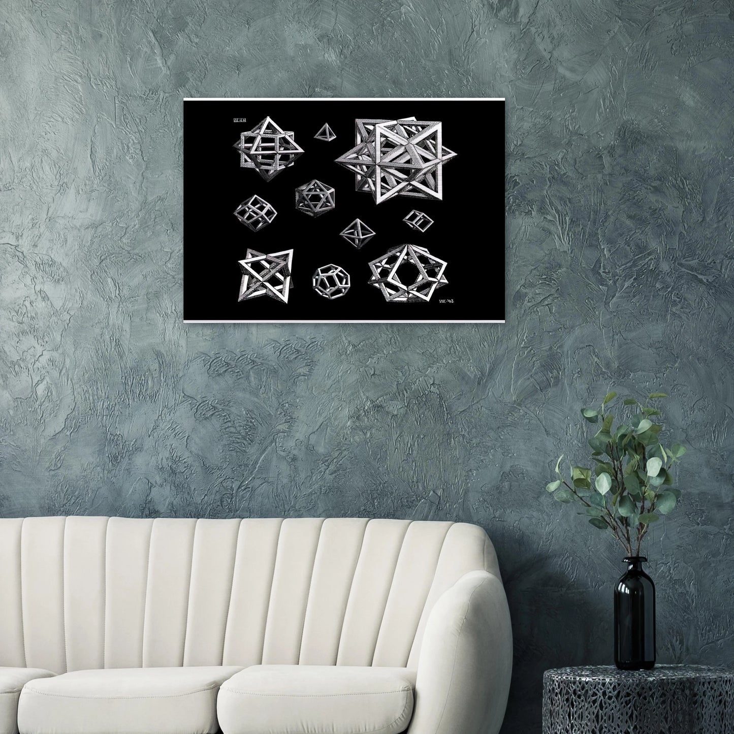 STUDY FOR STARS - MC Escher Brushed Aluminum Print - 70x100 cm / 28x40 inches | MC Escher Aluminum Print | MC Escher Prints