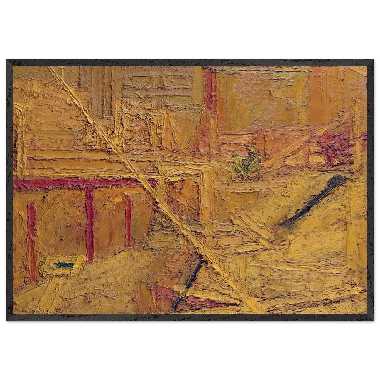 MAPLES DEMO - Frank Auerbach 70x100 cm / 28x40 inches Framed Art Print – Black Wooden Frame