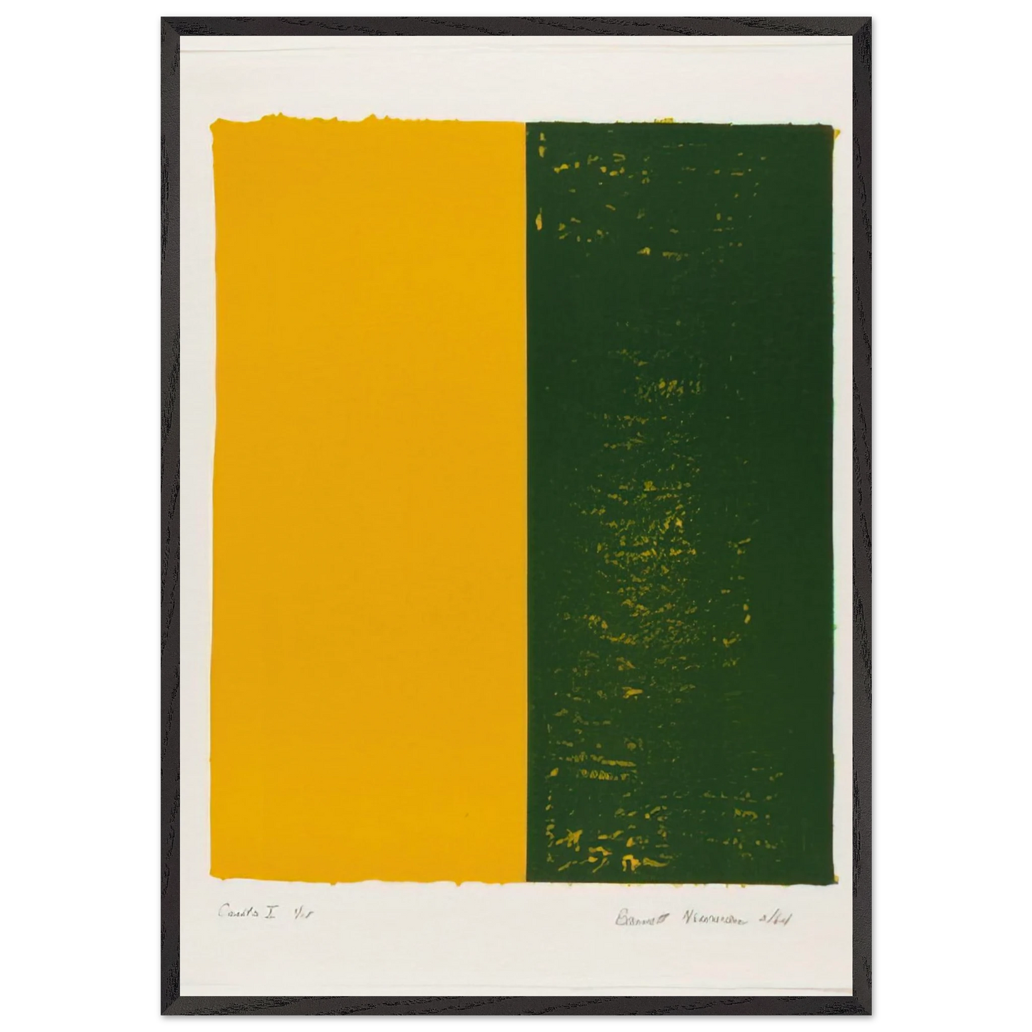Canto X - Barnett Newman 70x100 cm / 28x40 inches Framed Art Print – Black Wooden Frame